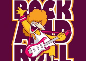 ROCK AND ROLL graphic t-shirt design