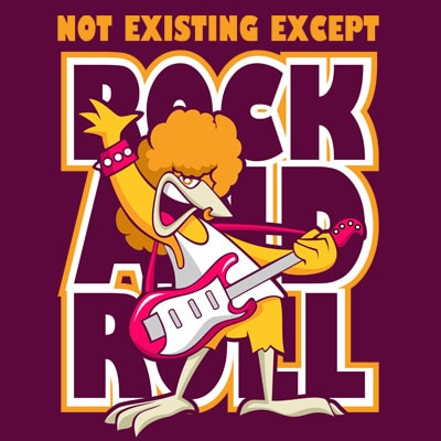Rock and roll graphic t-shirt design
