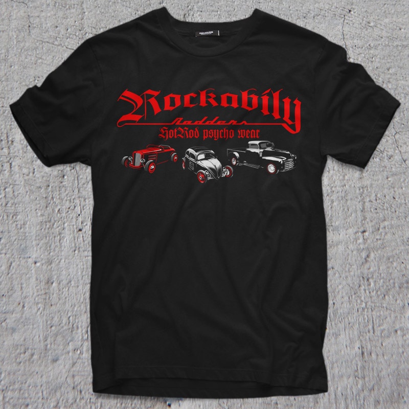 ROCKABILLY t shirt design graphic