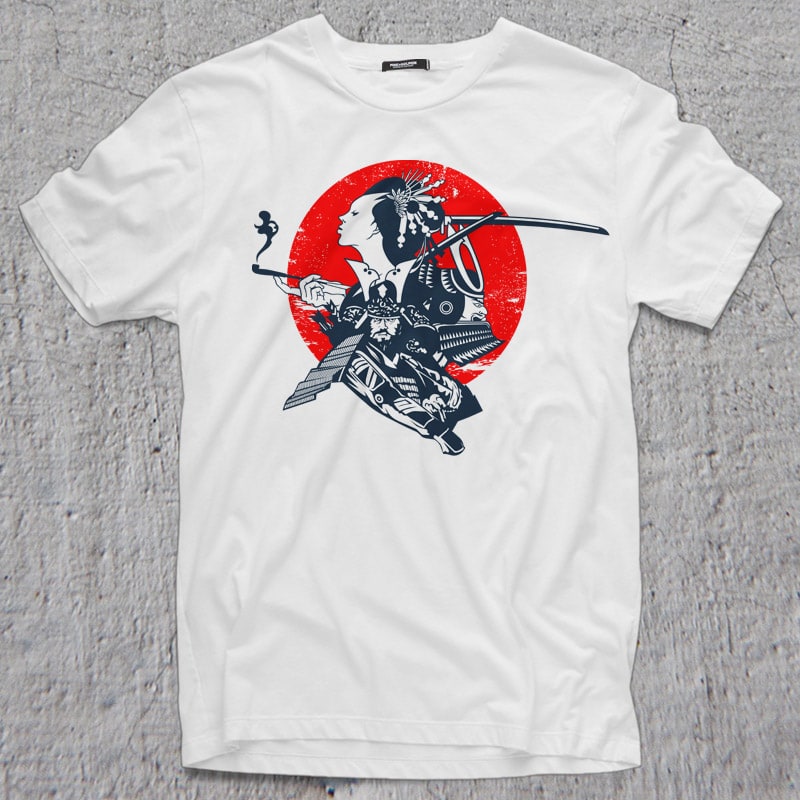 samurai t shirt design