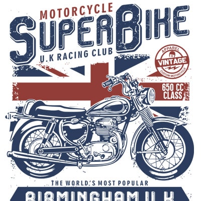 Superbike vector t-shirt design