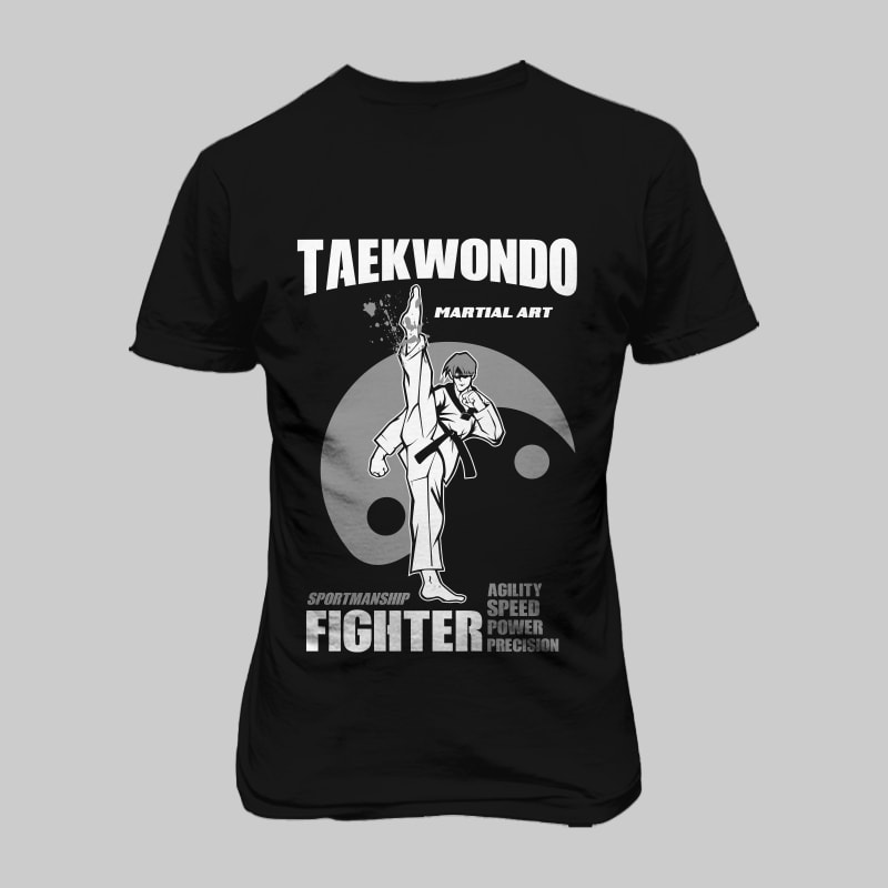 taekwondo high kick t-shirt designs for merch by amazon