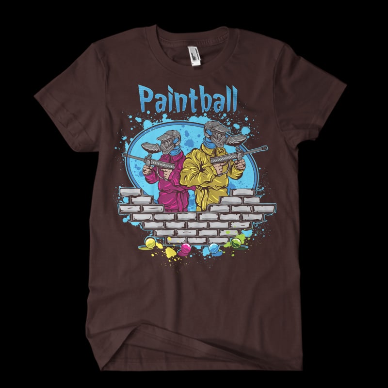 Pintball vector t-shirt design t shirt designs for merch teespring and printful