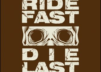 Vector t-shirt designs skull bikers ride fast