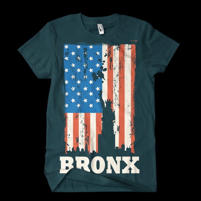 bronx Vector t-shirt t shirt designs for printful