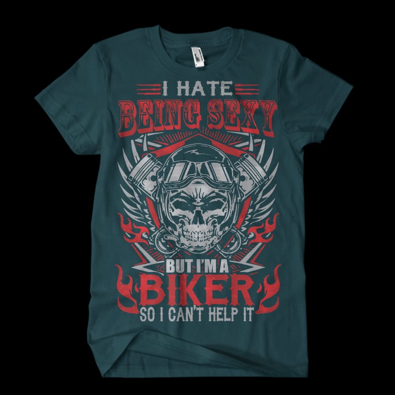 sexy biker t shirt designs for printful