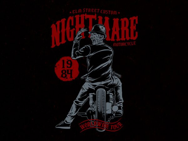 Nightmare rider graphic t-shirt design