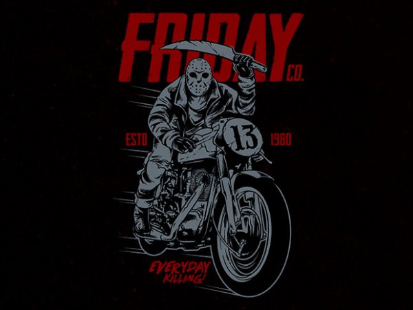 Friday co graphic t-shirt design Friday co graphic t-shirt design
