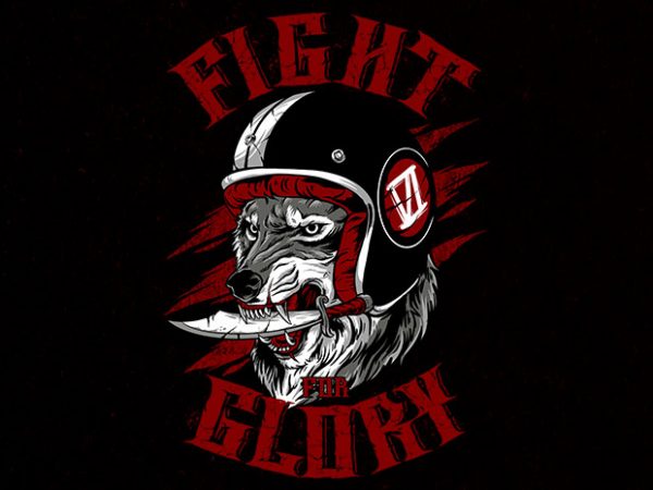 Fight for glory tshirt design