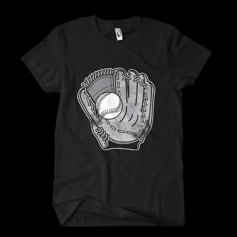 Baseball Glove Vector t-shirt design commercial use t shirt designs