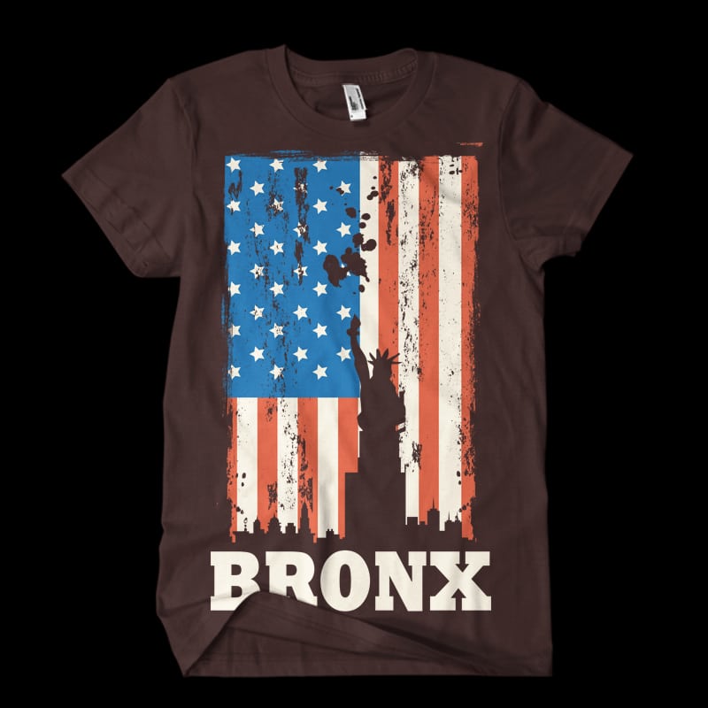 bronx Vector t-shirt t shirt designs for printful