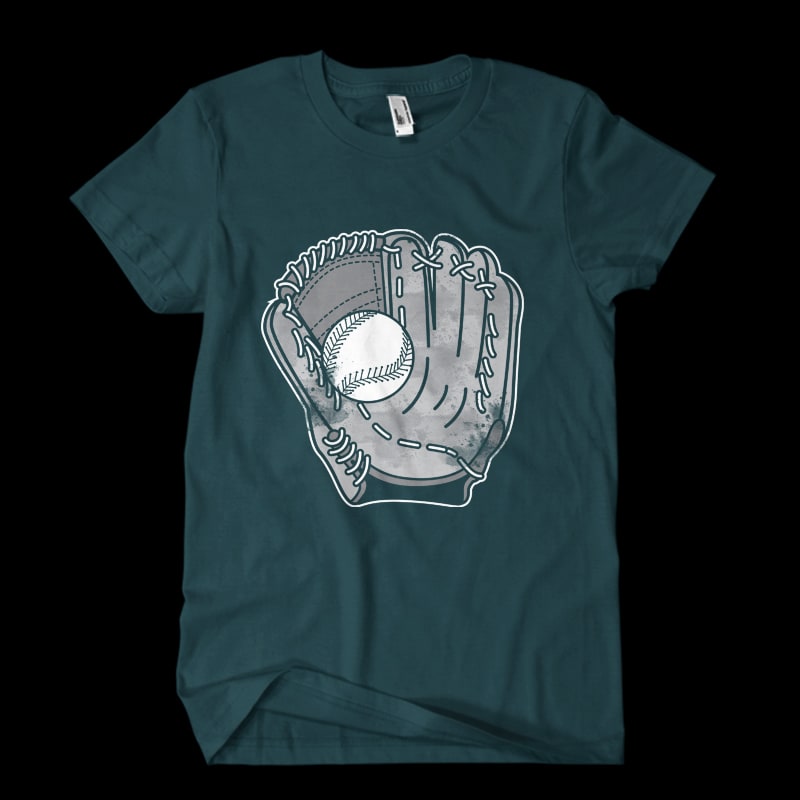 Baseball Glove Vector t-shirt design commercial use t shirt designs