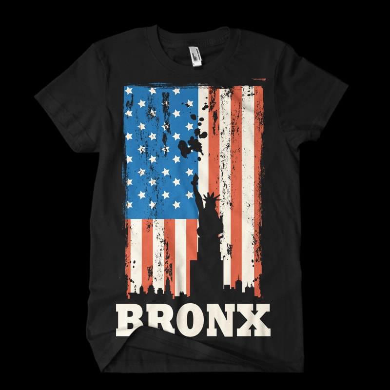 bronx Vector t-shirt t shirt designs for printful