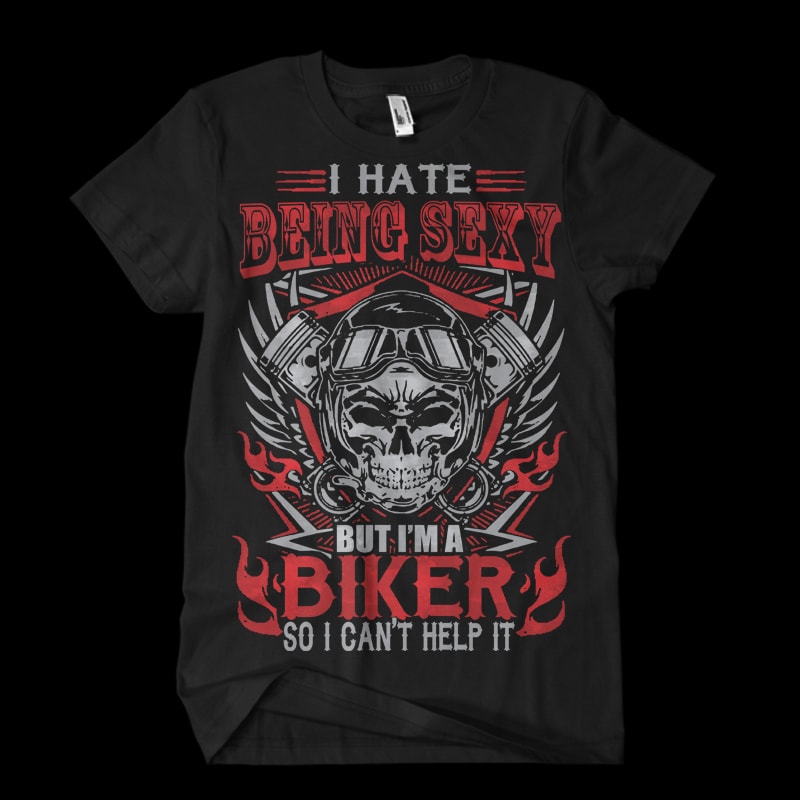 sexy biker t shirt designs for printful