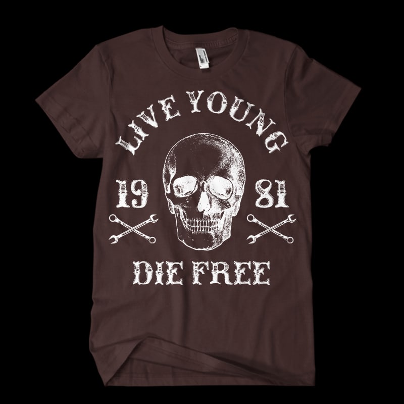 Download Live biker Vector t-shirt design - Buy t-shirt designs
