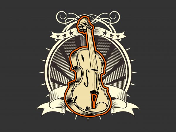 The classical music violin t shirt design to buy