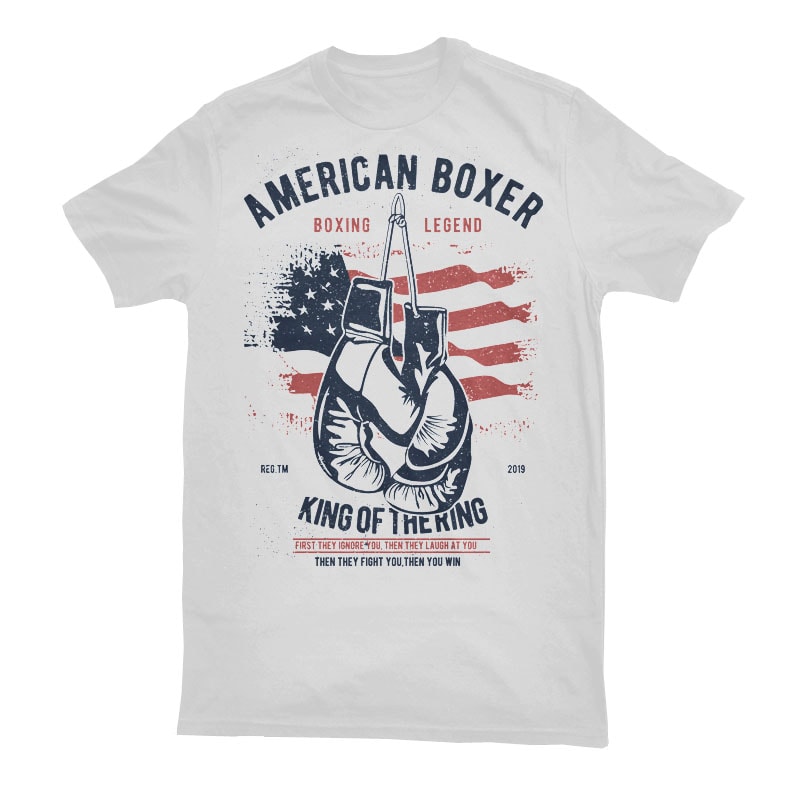 American Boxer vector shirt designs