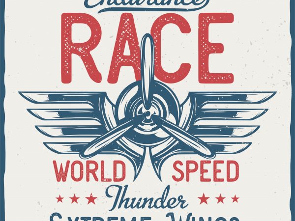 Endurance race. vector t-shirt design