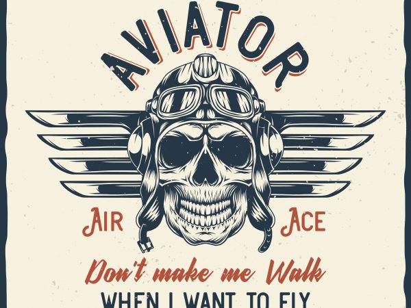 Aviator. vector t-shirt design