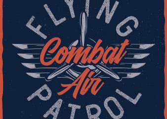 Flying Patrol. Vector T-Shirt Design