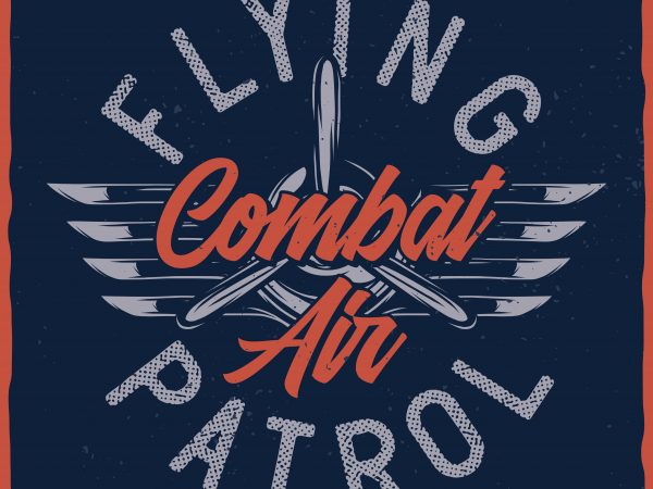 Flying patrol. vector t-shirt design