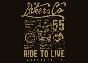 Bikers Co vector t-shirt design