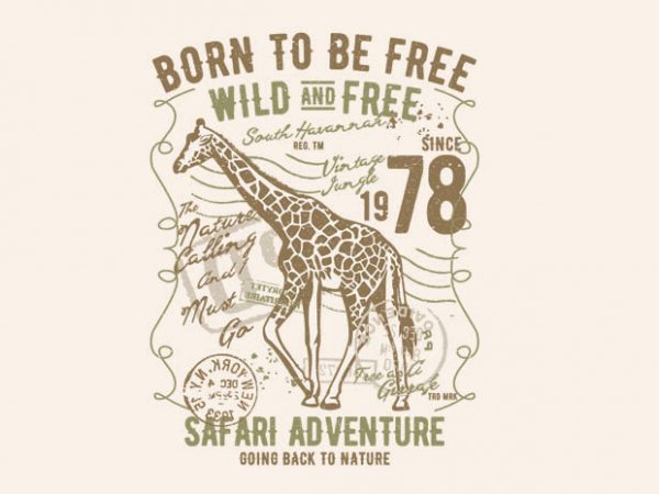 Born to be free wild and free buy t shirt design artwork