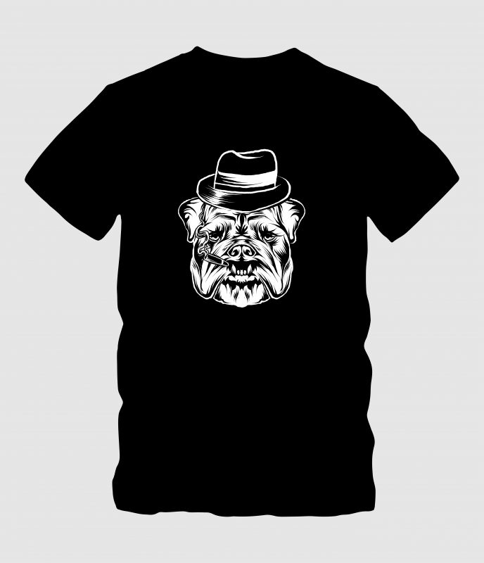 Bulldog Mafia t shirt designs for printful