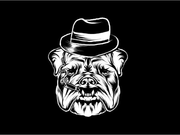 Bulldog mafia t shirt design template