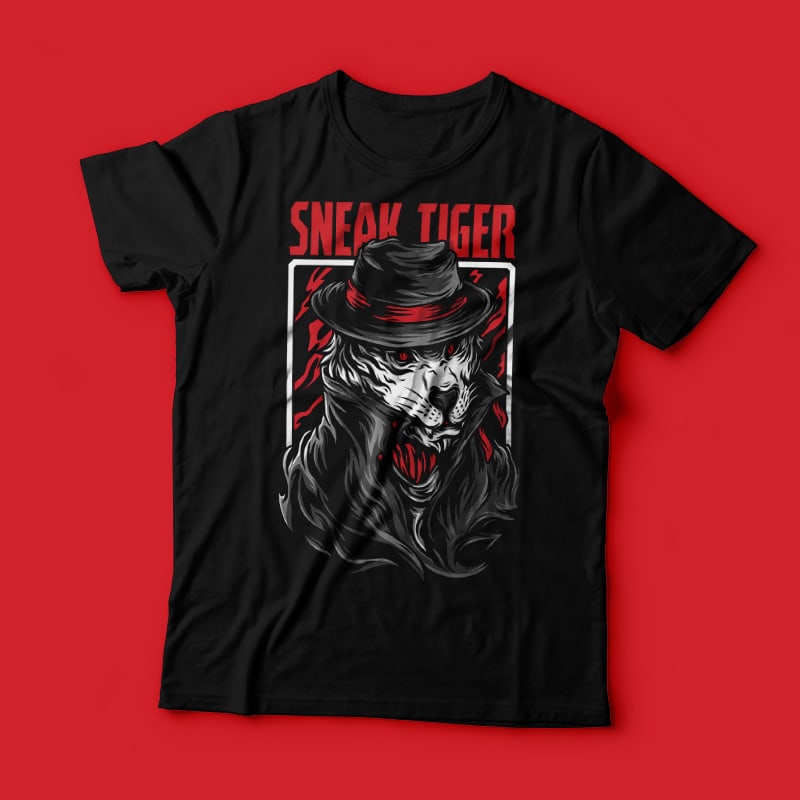Sneak Tiger T-Shirt Design buy tshirt design