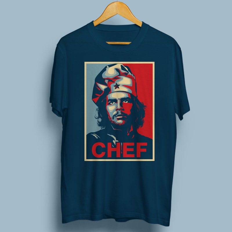 CHEF GUEVARA tshirt design for sale
