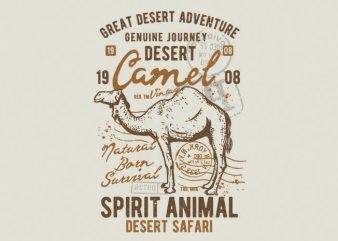 Camel print ready shirt design