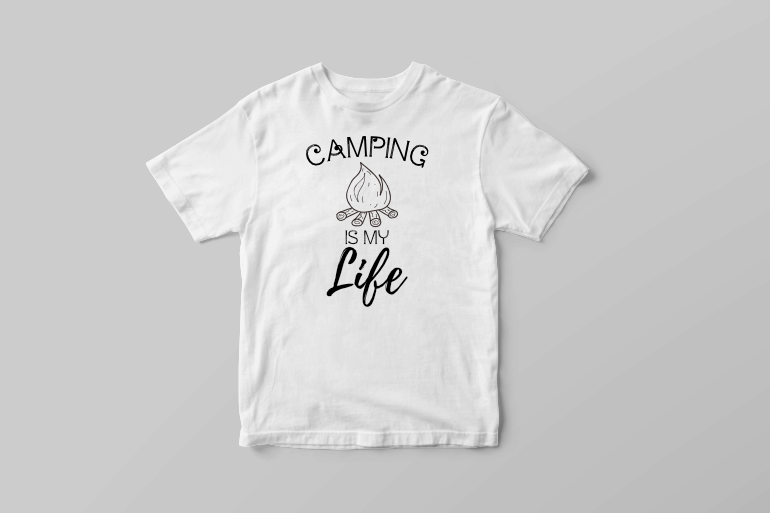 Camping is my life – Camping outdoor camp saying vector t shirt printing design tshirt factory