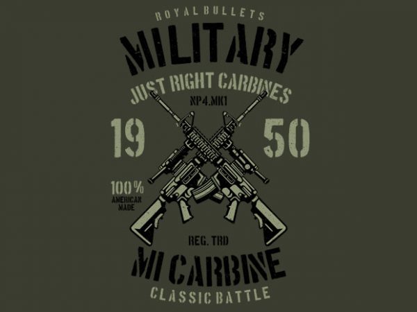 Carbine buy t shirt design for commercial use