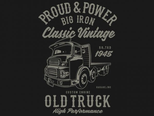 Classic vintage truck buy t shirt design for commercial use