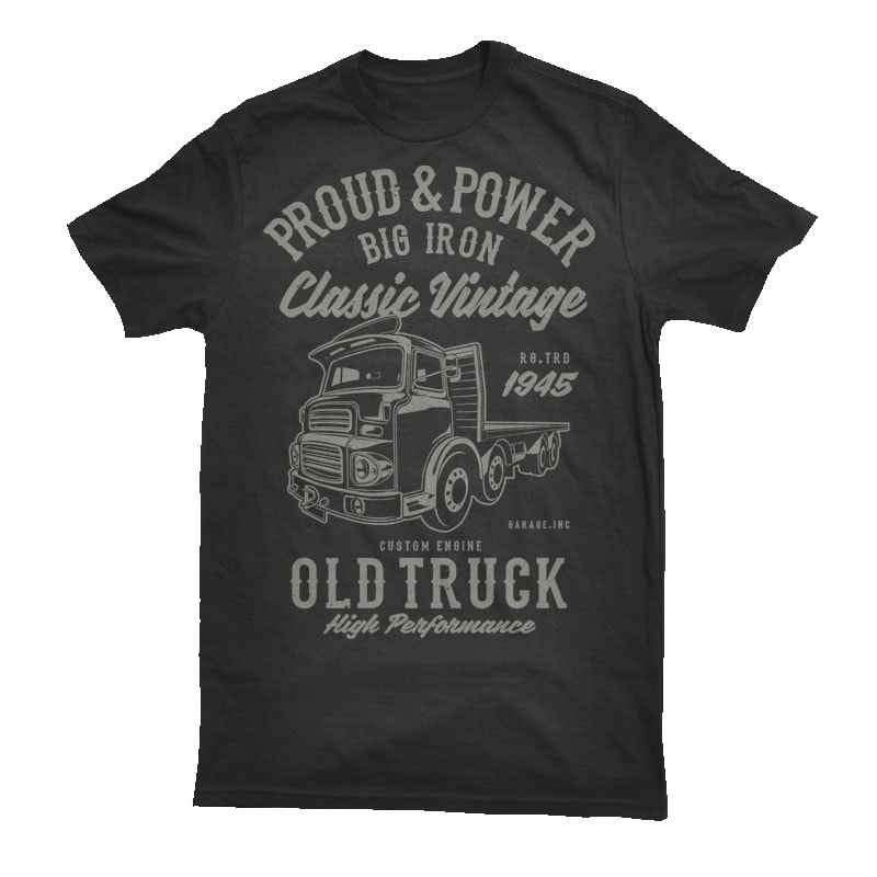 Classic Vintage Truck t shirt designs for printify