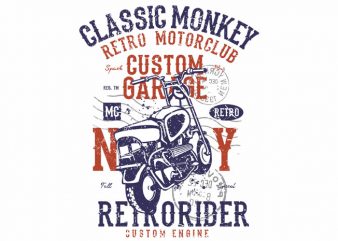 Classic Monkey buy t shirt design