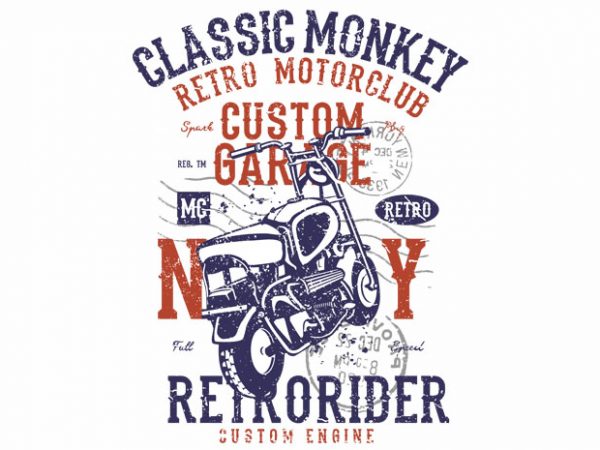 Classic monkey buy t shirt design