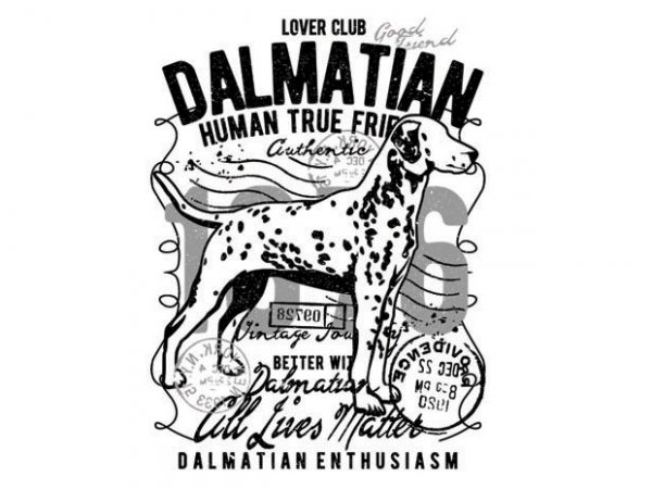 Dalmatian graphic t-shirt design