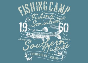 Fishing Camp t shirt design png