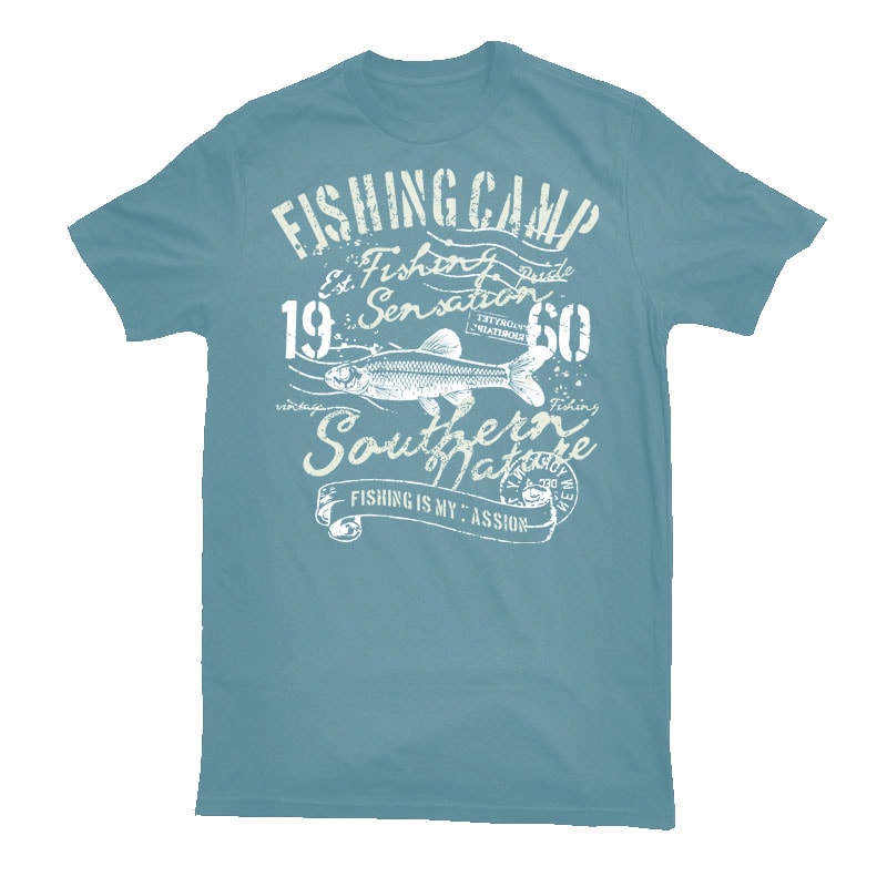 Fishing Camp t-shirt designs for merch by amazon