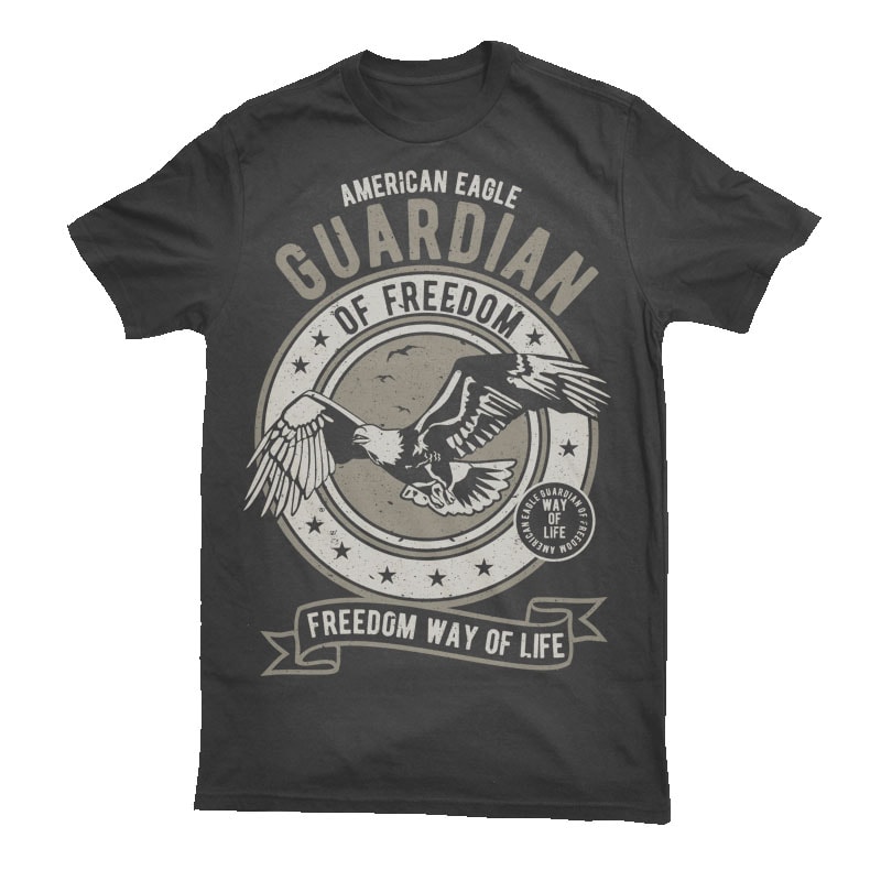 Guardian Eagle t-shirt designs for merch by amazon