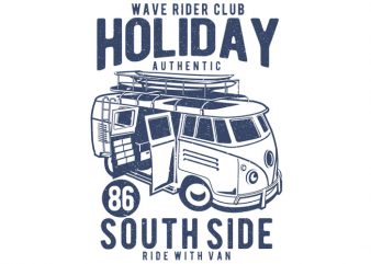 Holiday surf van buy t shirt design artwork