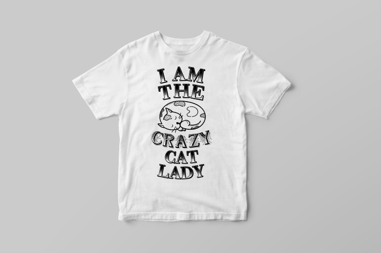 I am the crazy cat lady – cat kitten kitty saying t shirt design t shirt designs for sale