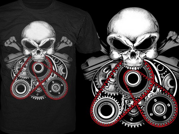 Inside engine design for t shirt