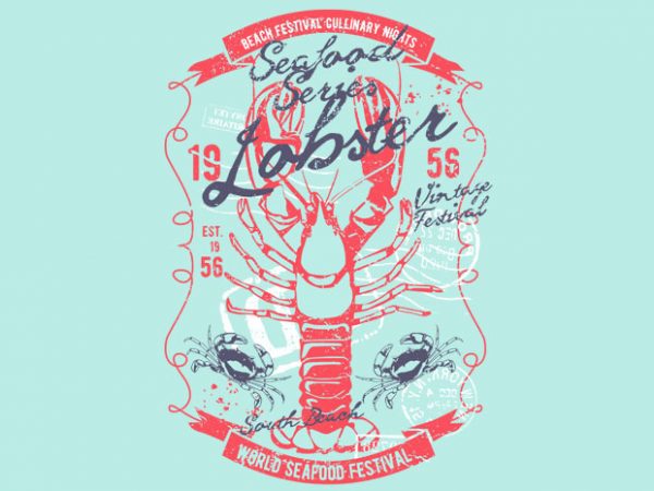 Lobster t shirt design to buy