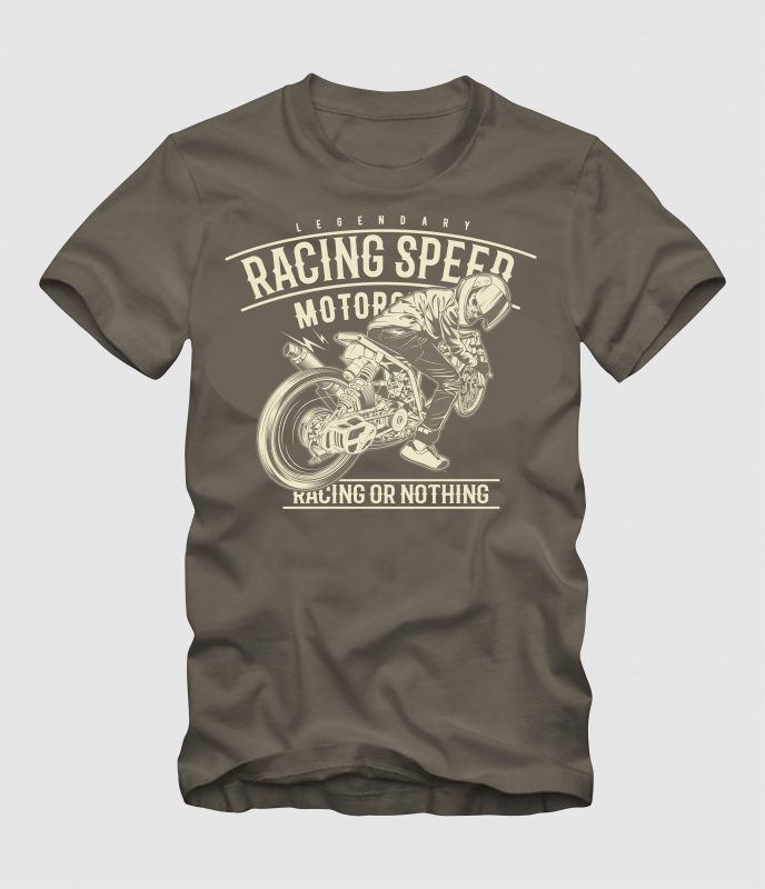 racing speed t shirt designs for merch teespring and printful