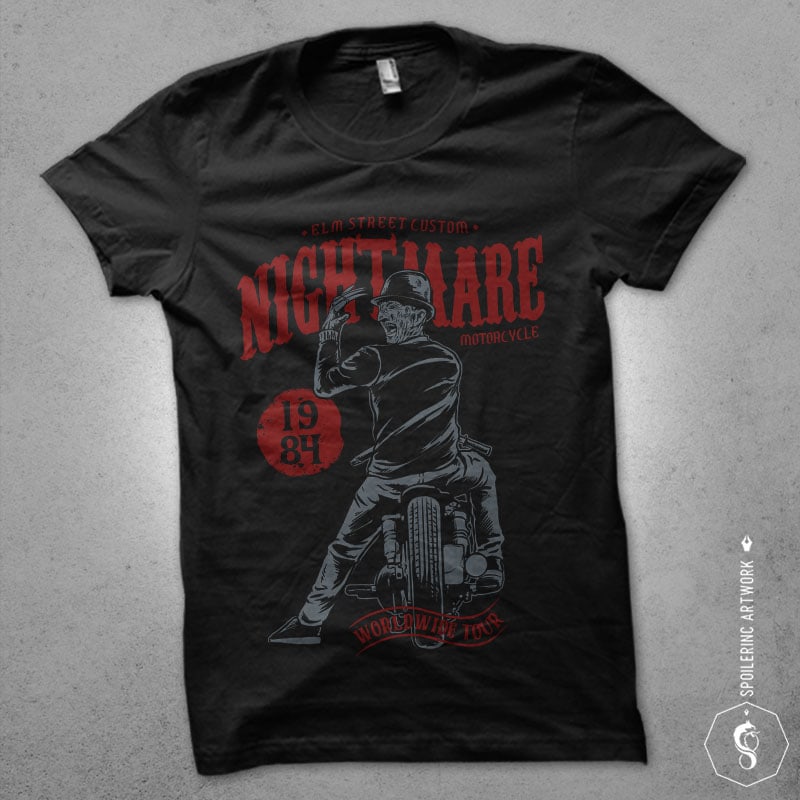 nightmare rider Graphic t-shirt design tshirt design for sale