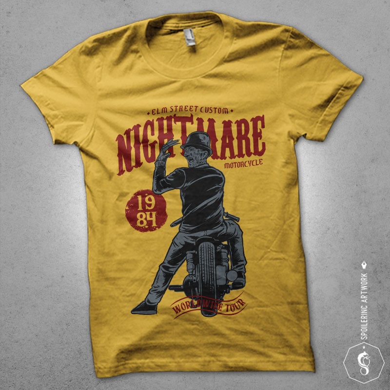 nightmare rider Graphic t-shirt design tshirt design for sale