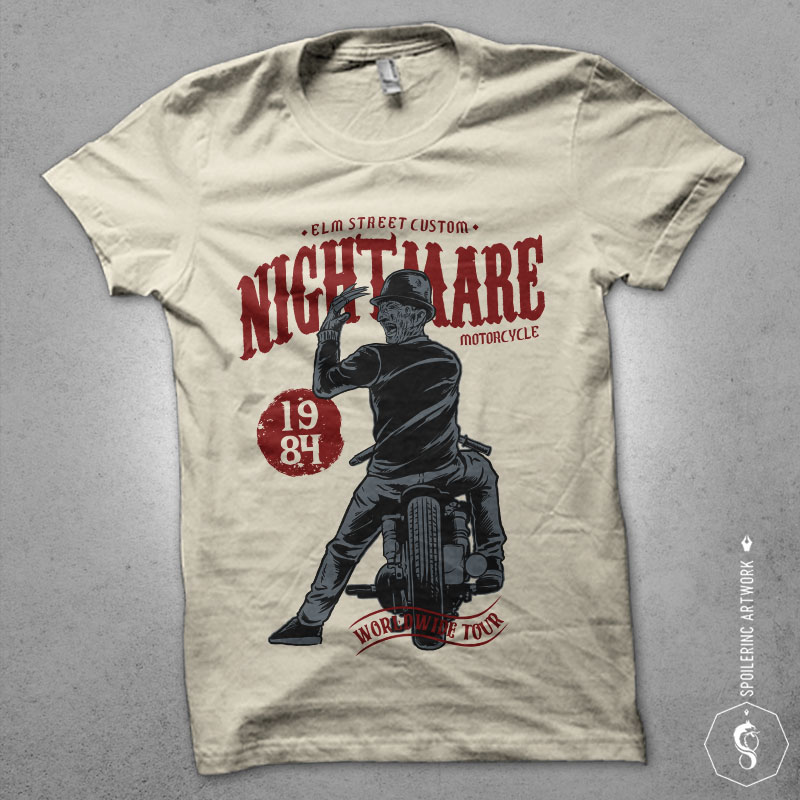 nightmare rider Graphic t-shirt design tshirt design for sale